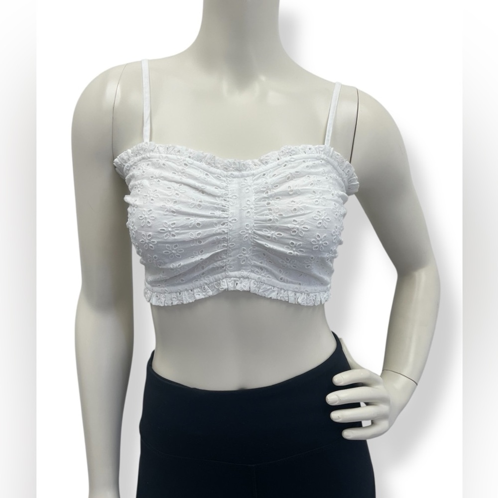 Eyelet Embroidery Crop Top